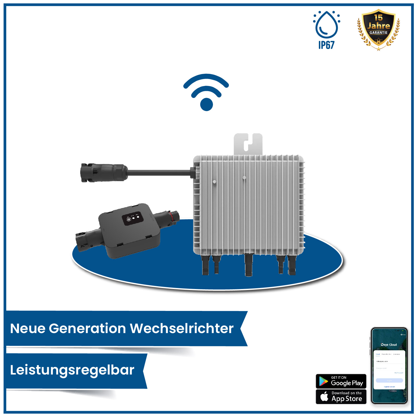 380 Watt Balkonkraftwerk Photovoltaik Solaranlage Steckerfertig WIFI Smart